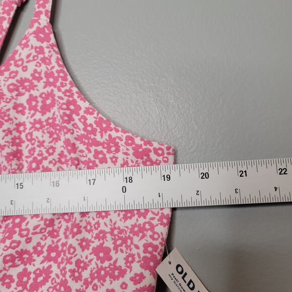 NEW Old Navy pink dress womens size XL floral fit flare linen blend summer beach - Picture 8 of 10